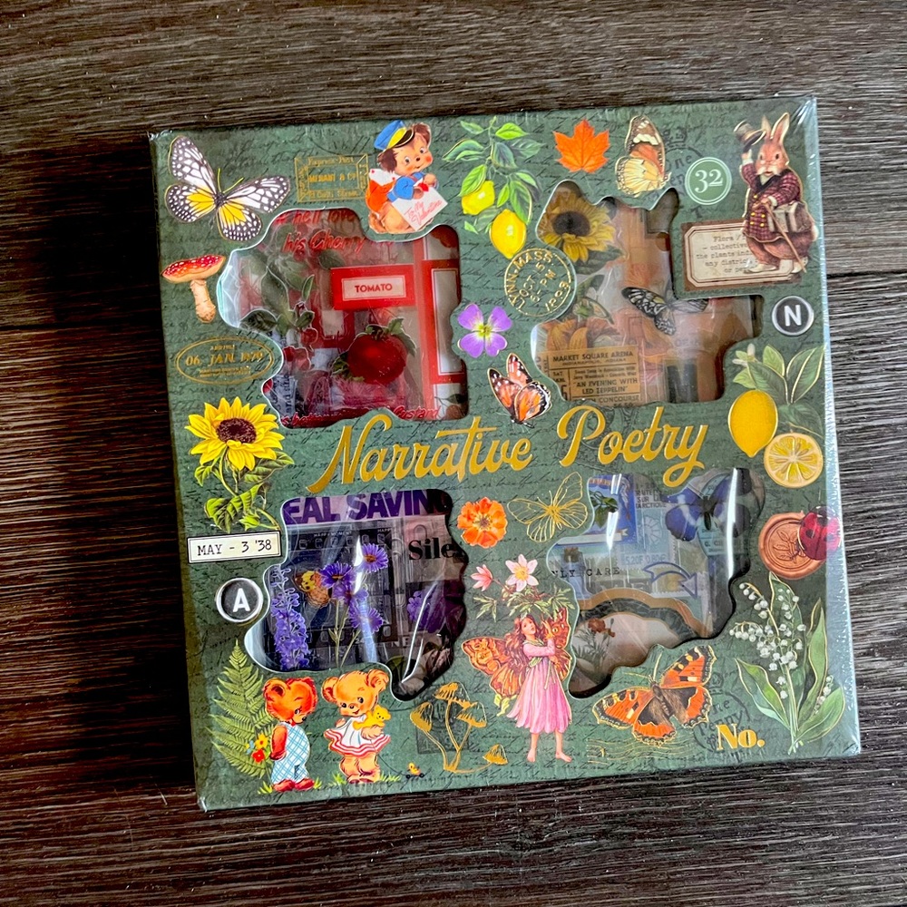 Antique style ephemera stickers
